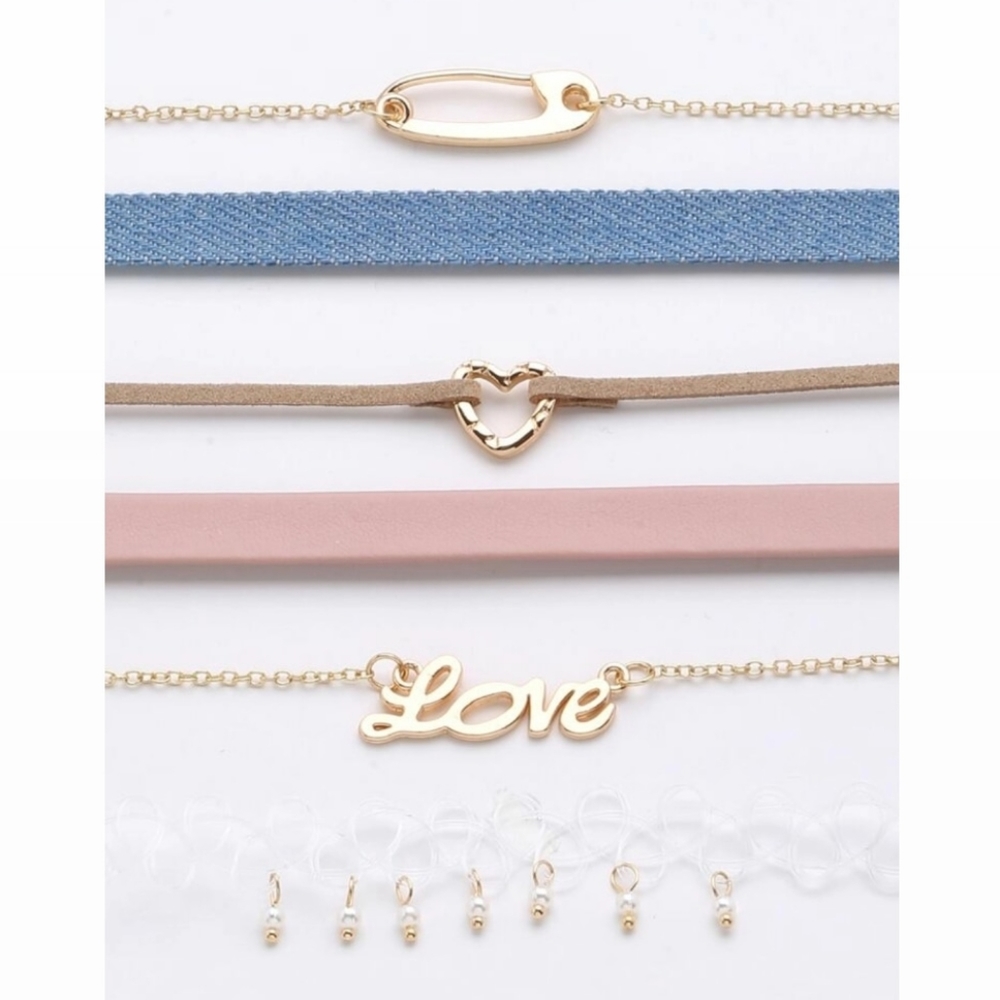 6 Piece Choker Necklace Set